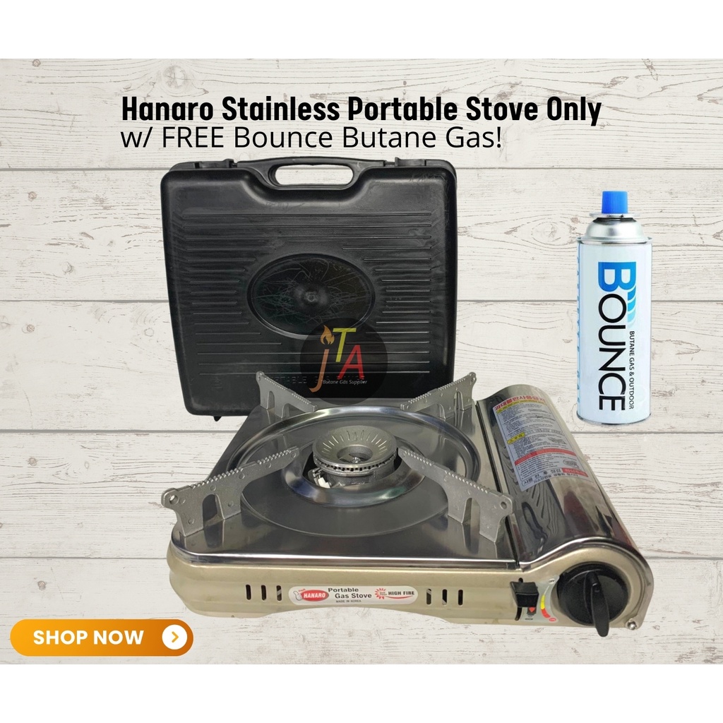 Authentic Hanaro Stainless Portable Stove with FREE 1 Bounce Butane Gas