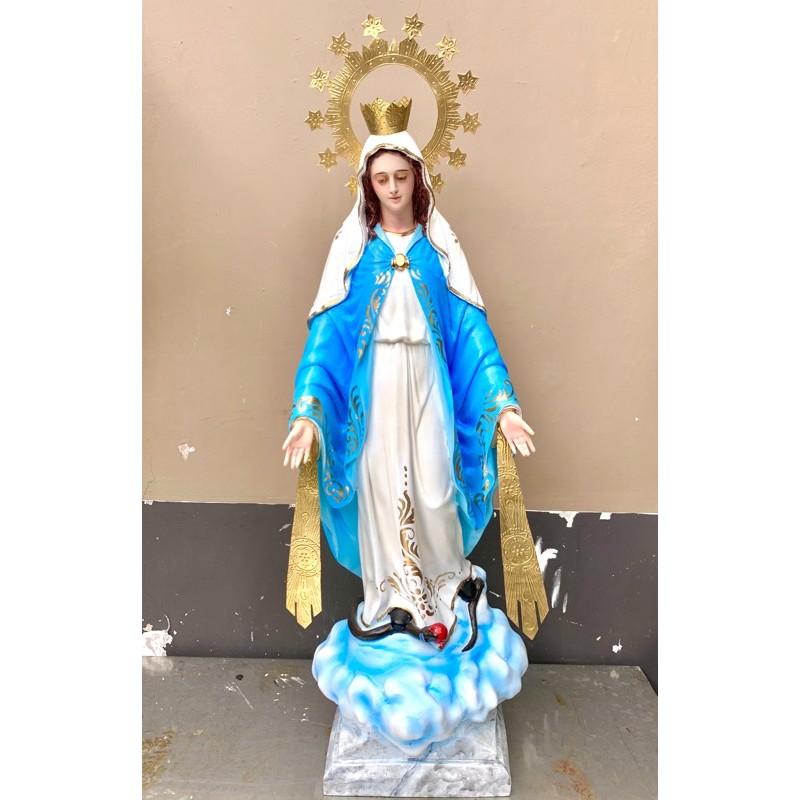 Our lady of Miraculous Medal, Mama Mary statue 31 Inches / 2.6 Feet