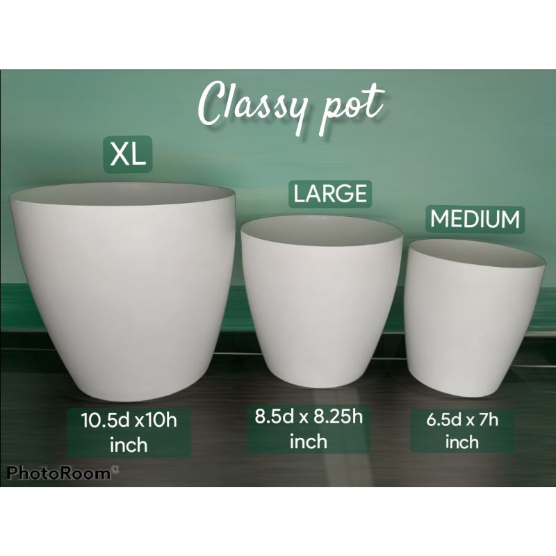 yayamanin pots (classy pot) white Shopee Philippines