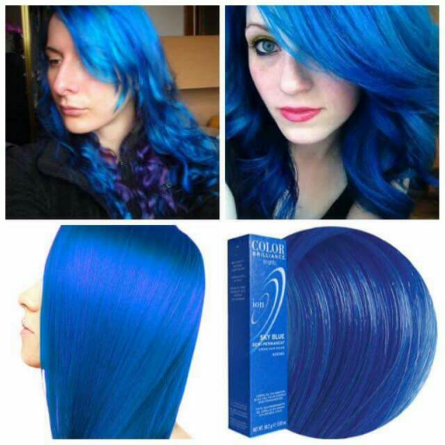 SKY BLUE Ion Color Brilliance Semi Permanent Hair Color Shopee