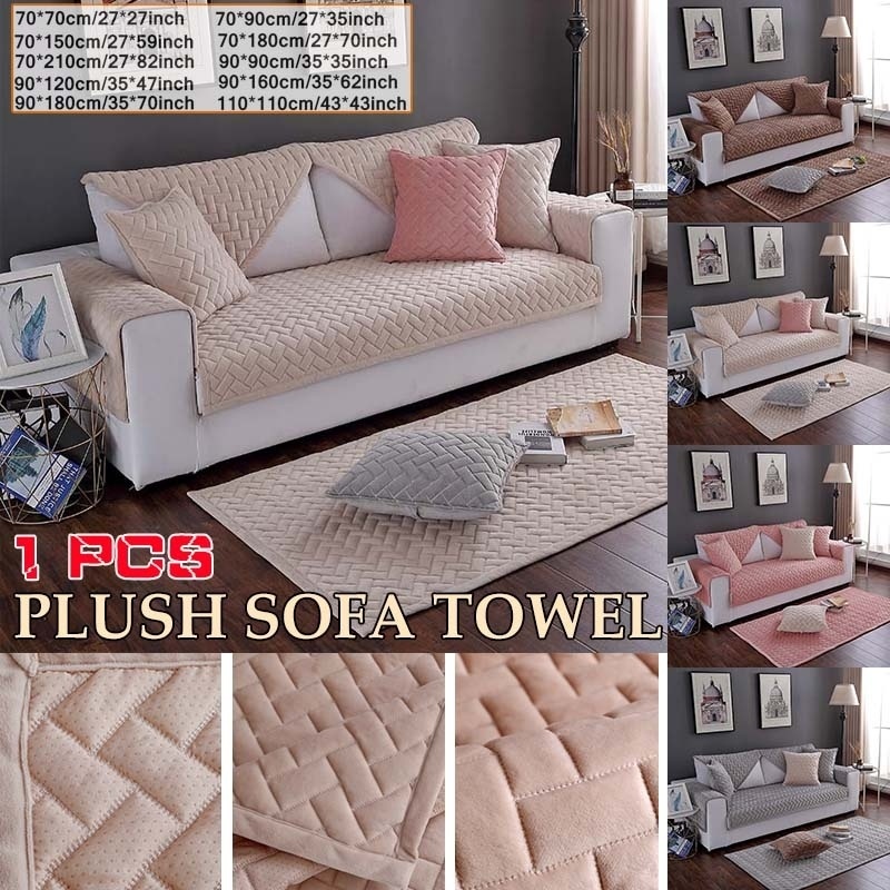 Velvet Sofa Cover Plush Sofa Towel Sofa Cushion Pet Dog Mat Sofa