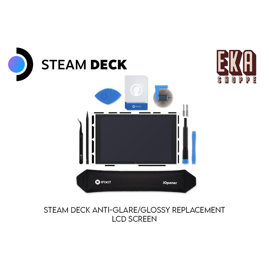 Valve Steam Deck AntiGlare Etched Glass LCD Screen Fix Kit Original
