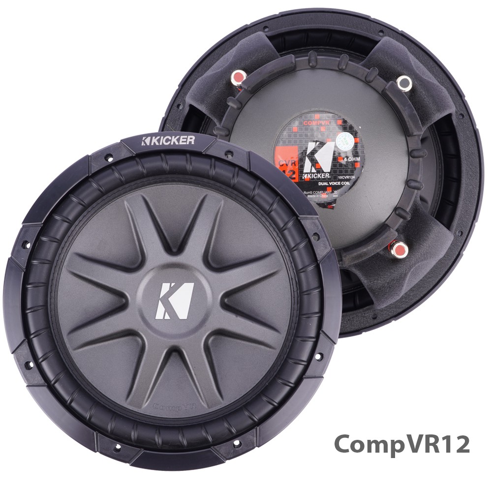 KICKER COMP CVR CompVR12 12 400W RMS 800W Peak 4 Ohms Subwoofer Speaker