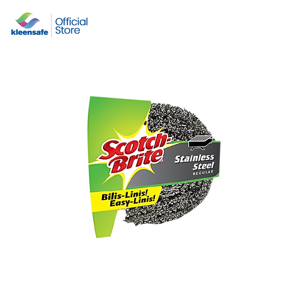 Kleensafe X ScotchBrite Stainless Steel Wool Ball Scouring Sponge Scrubbers Powerful Scrubbing