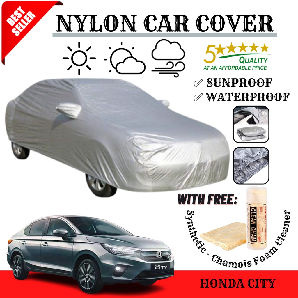 HONDA CITY CAR COVER NYLON WATERPROOF HIGH QUALITY WITH FREE