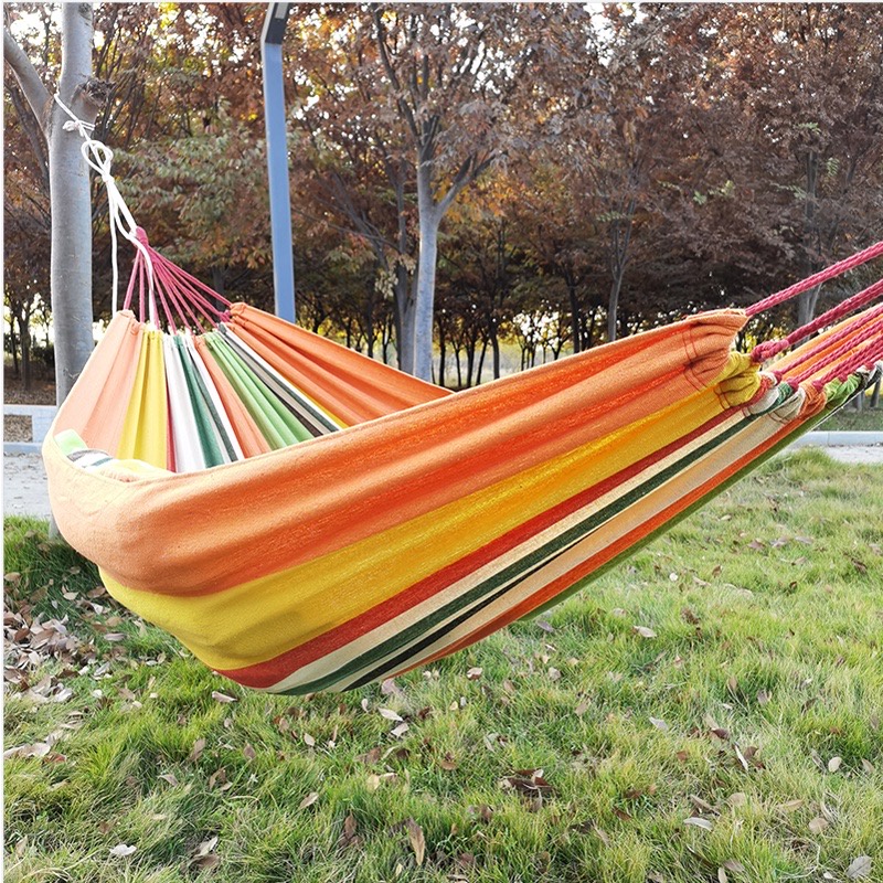 Outdoor comfortable hammock Canvas hammock Swing Camping Hammock duyan