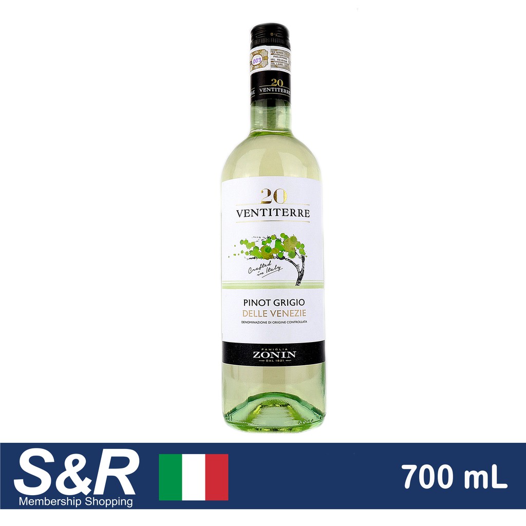 Zonin Ventiterre Pinot Grigio Wine 750mL Shopee Philippines