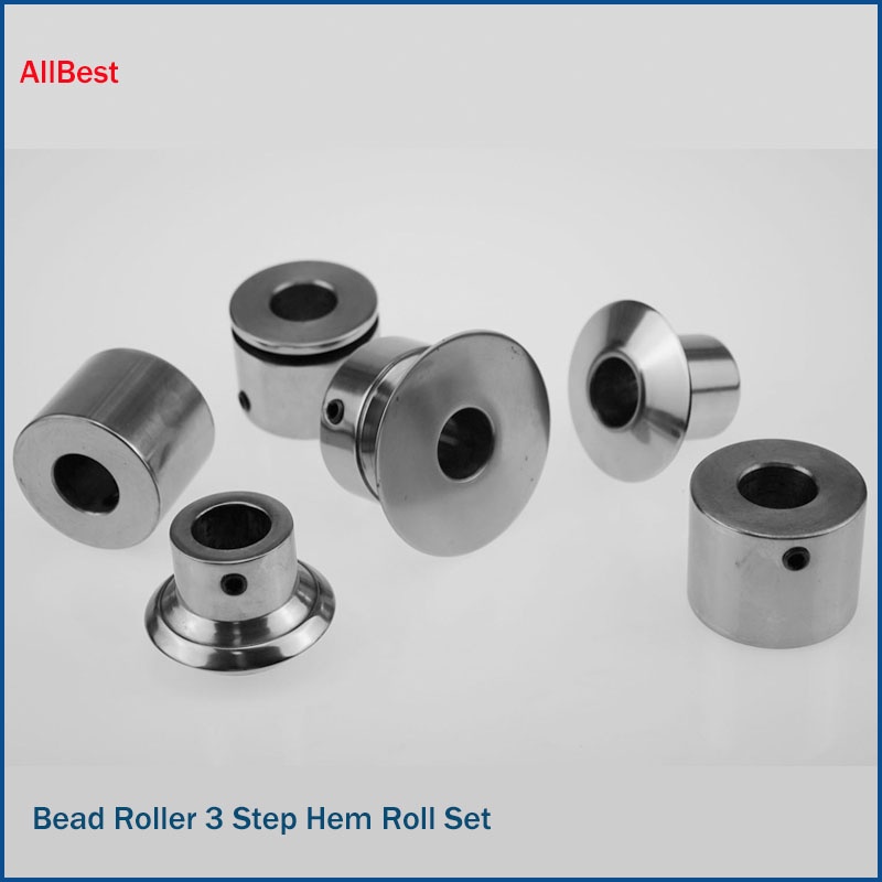 `Bead Roller 3 Step Hem Roll Set Bead Roller Tipping Die Tool For 22mm