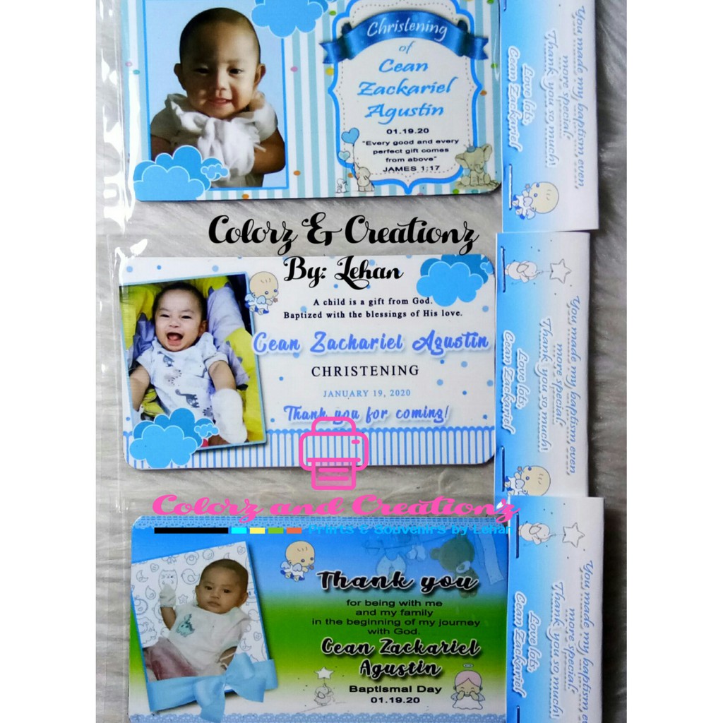 Baptism Souvenir Ref Christening, Dedication Shopee