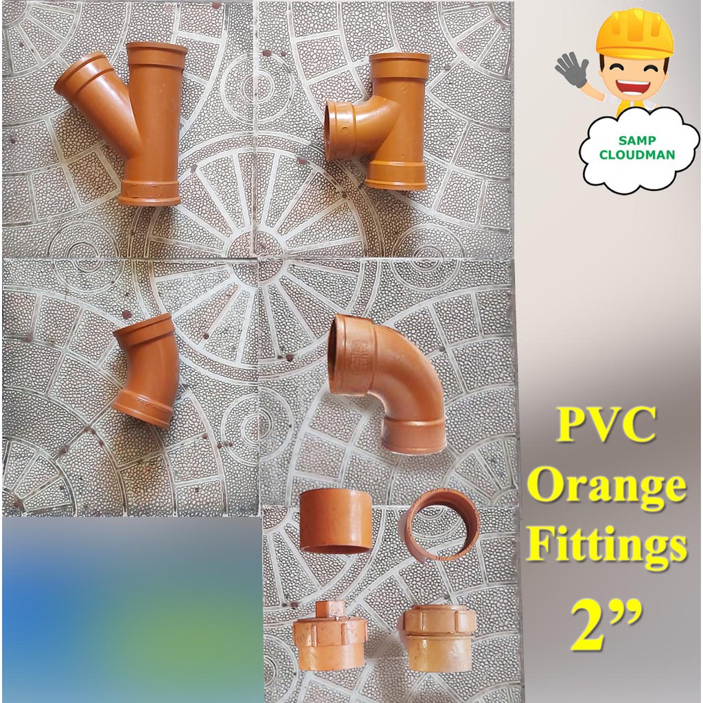 Neltex PVC Orange Fittings Elbow, Coupling, Wye, Tee, CleanOut Size 2