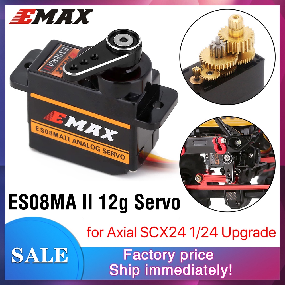 Emax ES08MA II Servo 1/2/4Pcs Motor SCX24 Servo 12g 15T Mini Metal Gear