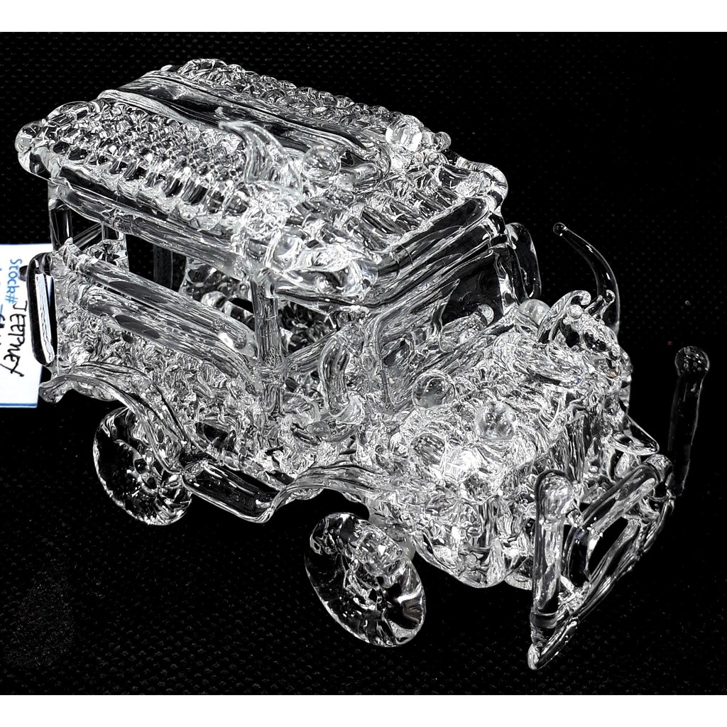 Figurines Home Decor Accents Philippine Jeep Clear Glass Mini 2.5