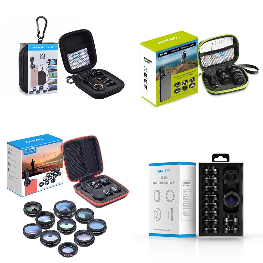 APEXEL HD MultiFunction Universal 5in1 6in1 10in1 11in1 Phones Camera