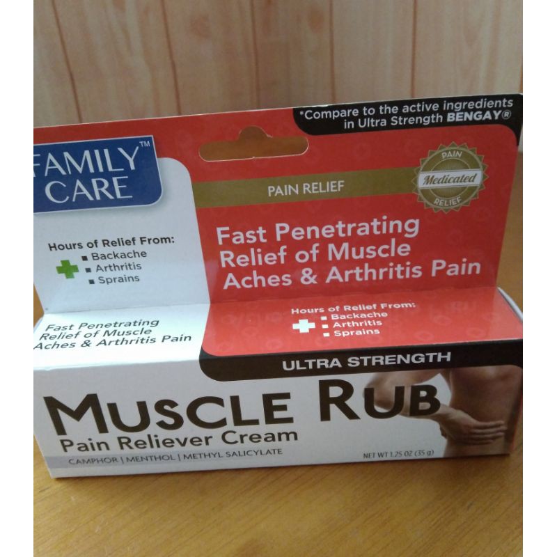 Family Care Muscle Rub Ultra Strength Pain Reliever Cream 35g Shopee