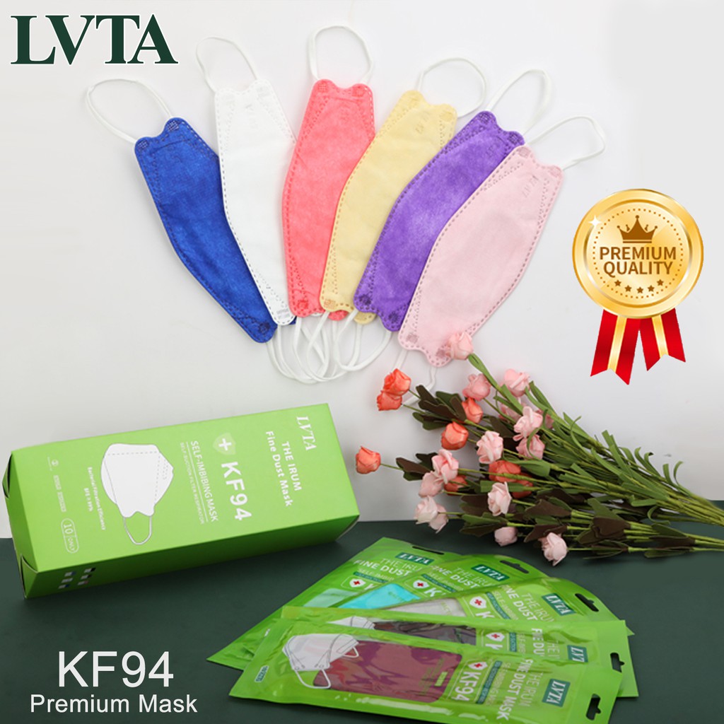 LVTA KF94 Face Mask NonWoven 3D Anti Virus Face Mask Korean Style Face