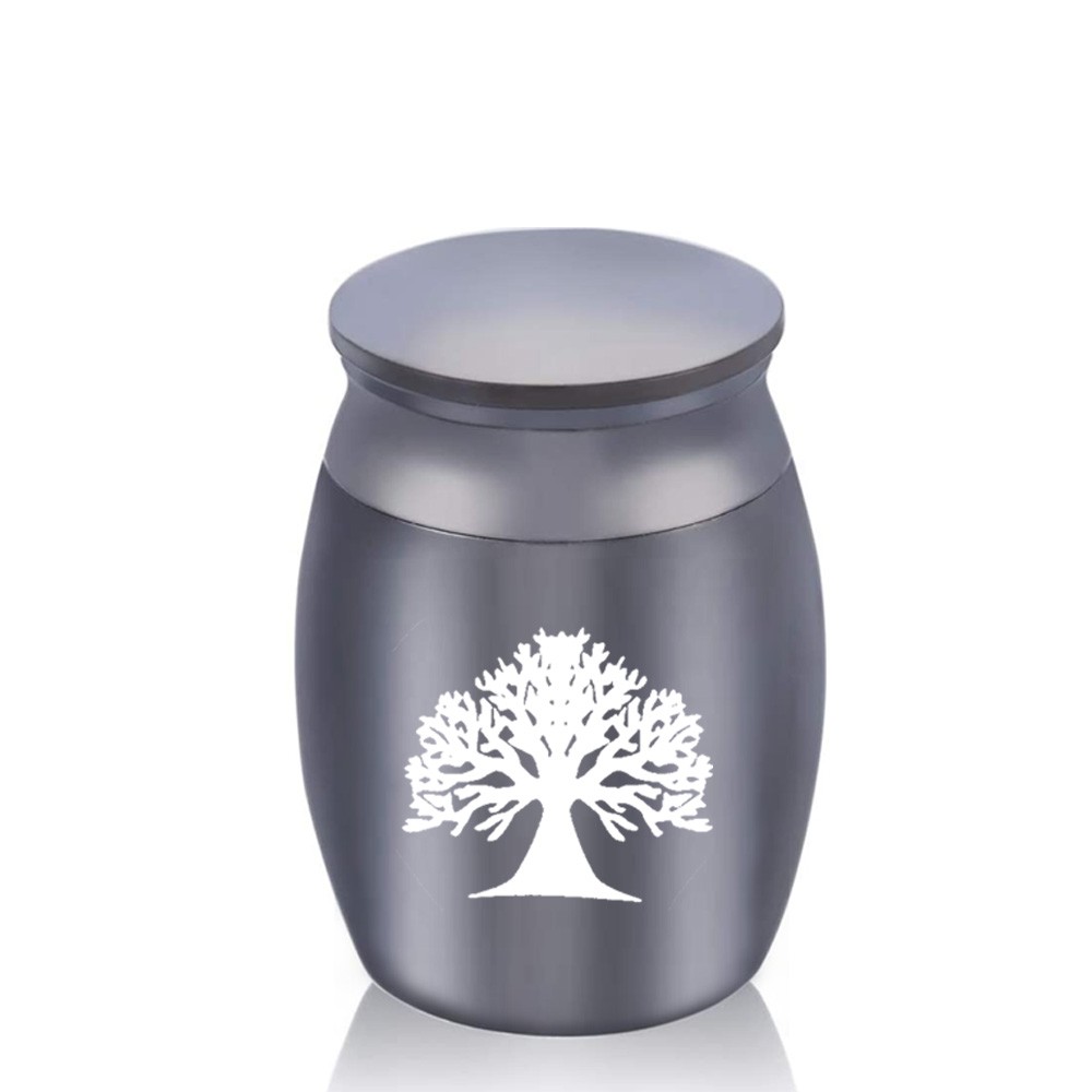 Tree of Life Aluminum Funeral Urns for Human Ashes Keepsake Miniature