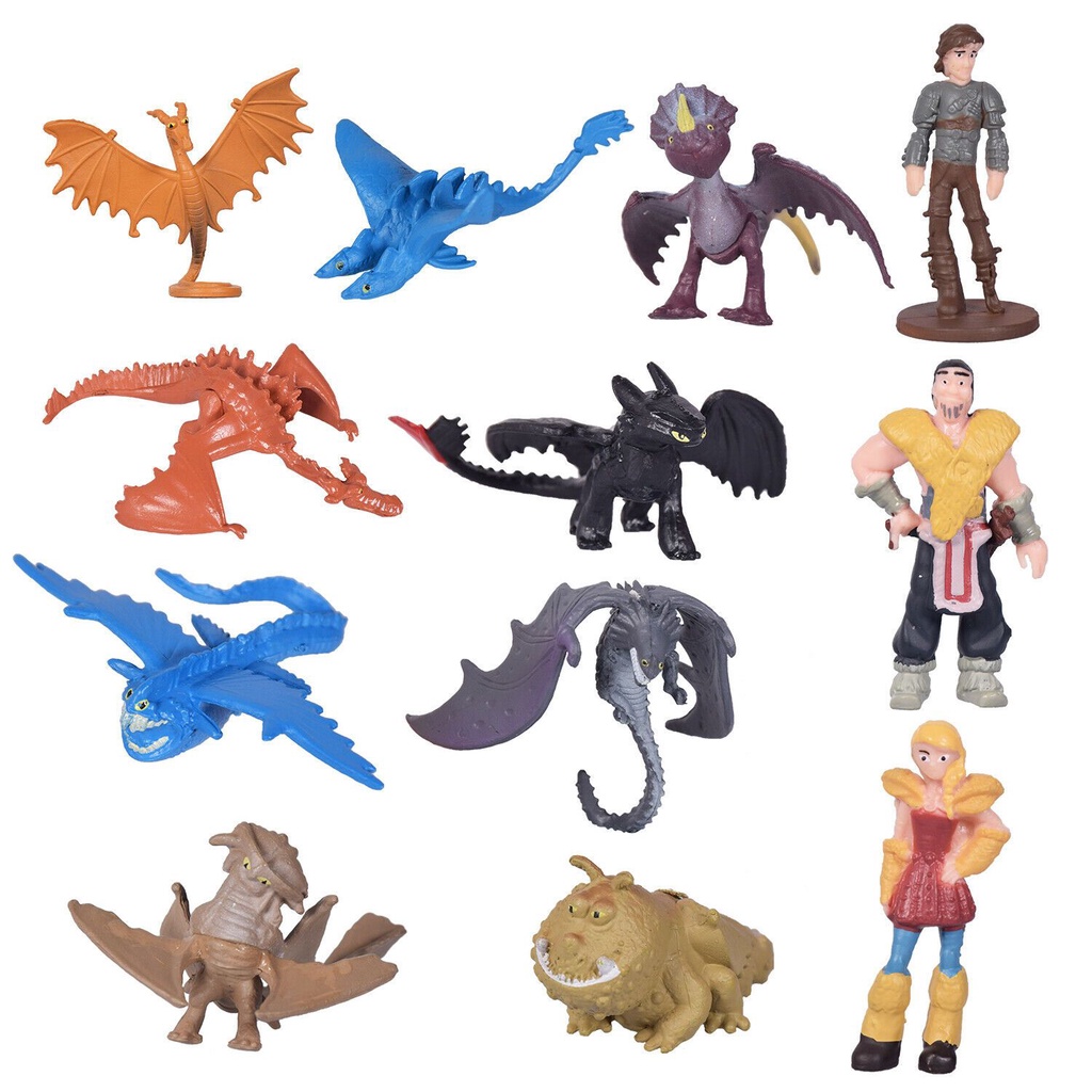 12 pcs New How to Train Your Dragon Action figures Hiccup Astrid Toothless Mini Toys Shopee