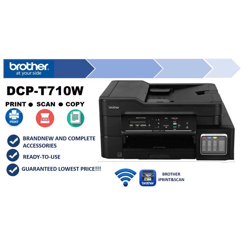 Brother DCPT710W Inktank Refill System Printer with WiFi and