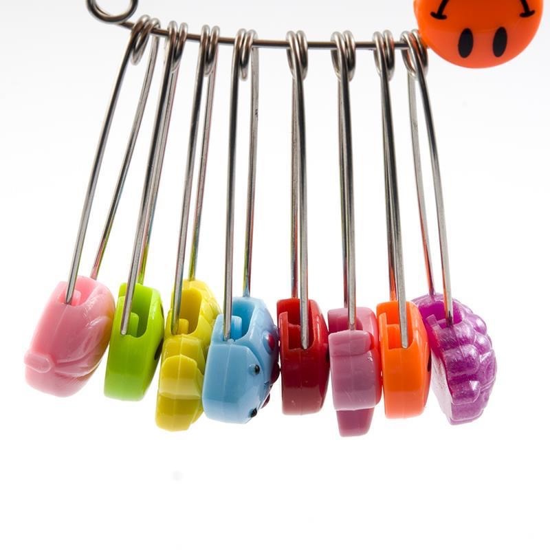 10 pcs color child safety pins for fixing baby cartoon baby pregnant