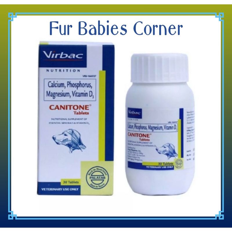 Virbac Canitone 30 Tabs (Calcium Supplement For Dogs) Shopee Philippines