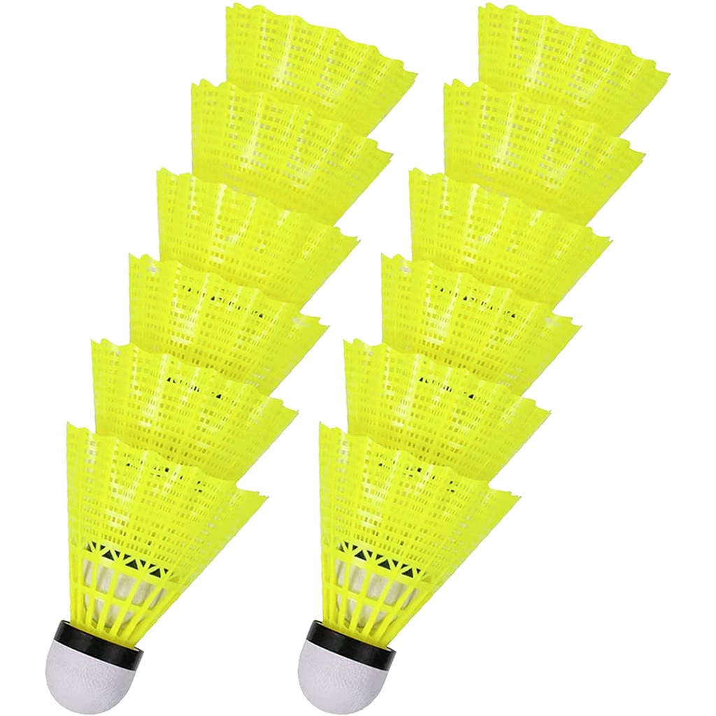 COD 12pcs Nylon Shuttlecock Outdoor Plastic Nylon Badminton