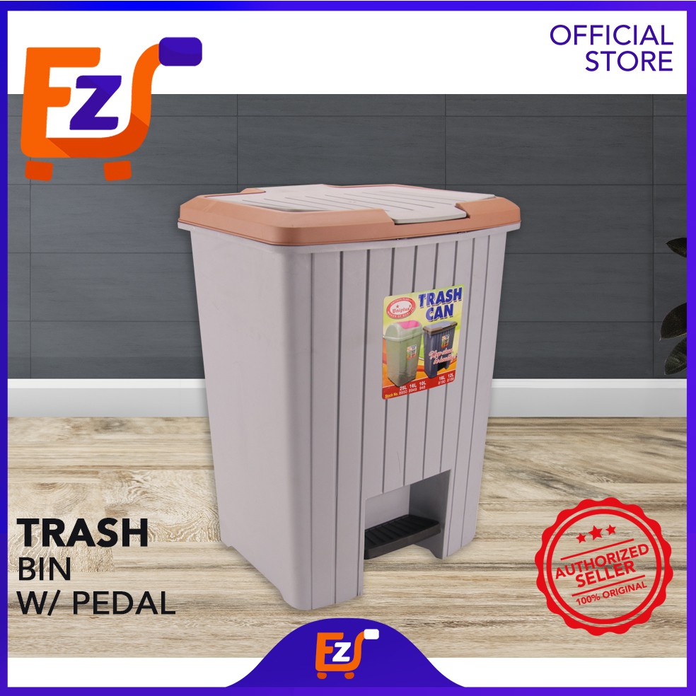 EZ DEAL Uniplus 12Liters Plastic Minimalist Trendy Trash Bin Waste Can