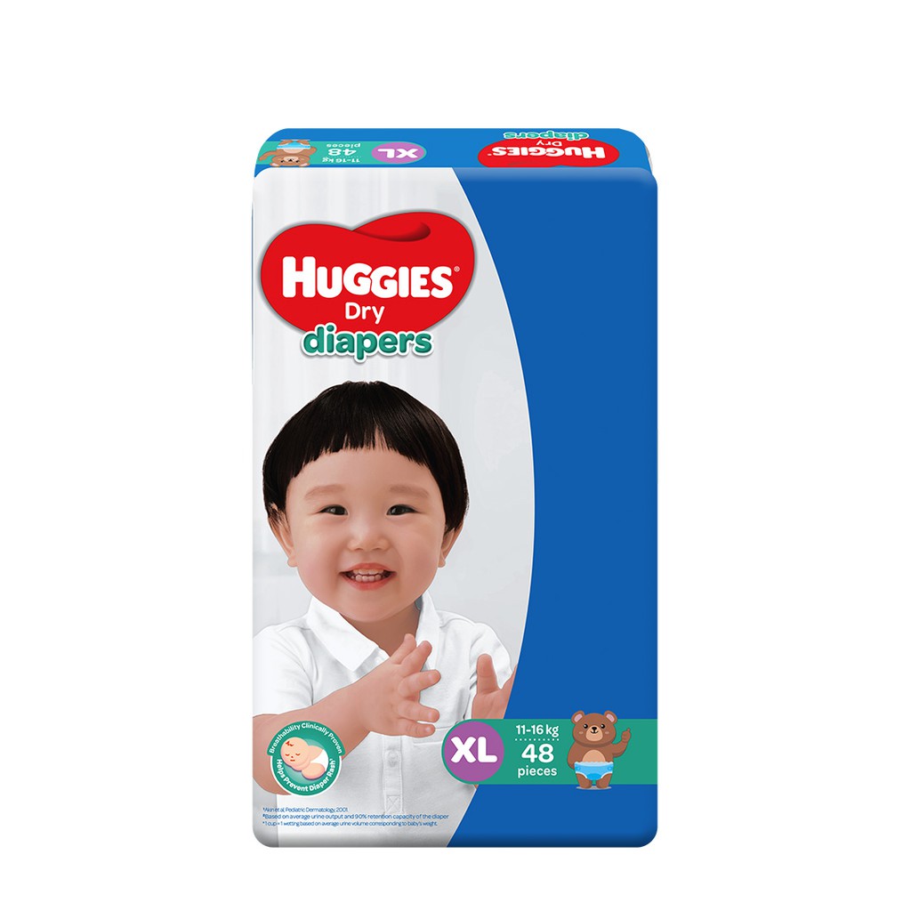 Huggies Dry Diapers XL 48 Pieces Shopee Philippines