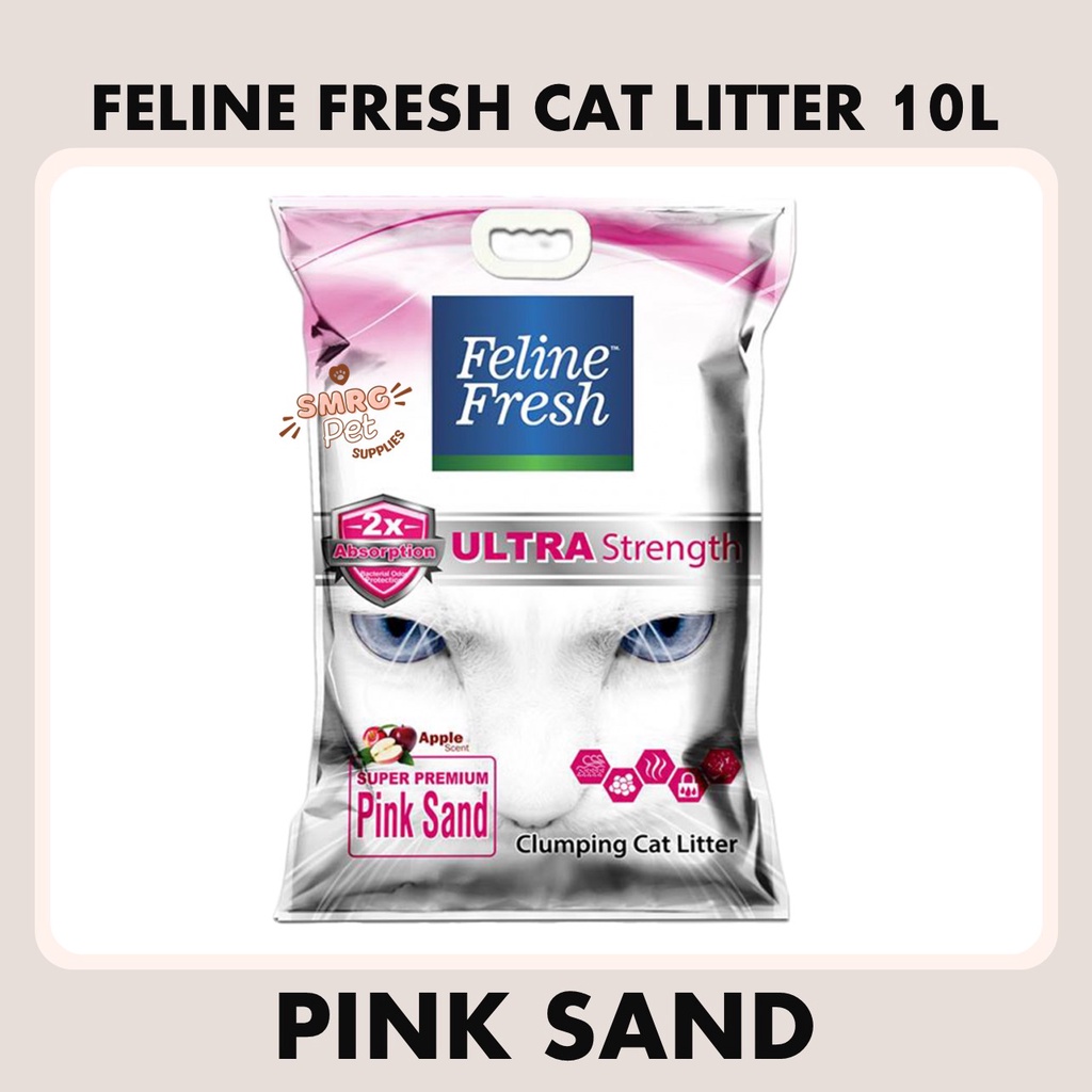 Feline Fresh Cat Litter Clumping Bentonite 10L Lavender, Lemon