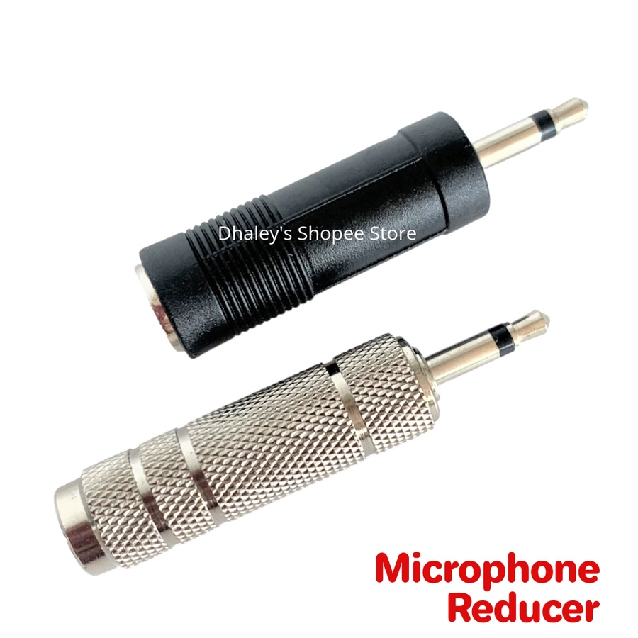 Microphone Reducer 6.35mm to 3.5mm PL 6.35mm mono Female to 3.5mm mono