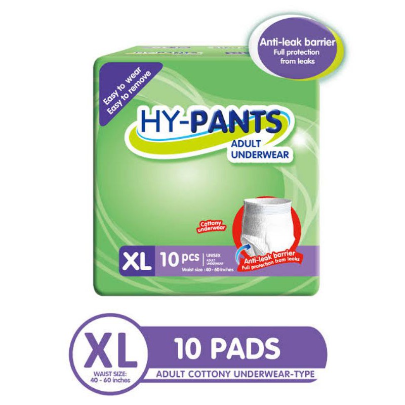 ⊙ Adult Diaper PullUp Xl HyPants 10Pcs/Pack Shopee Philippines