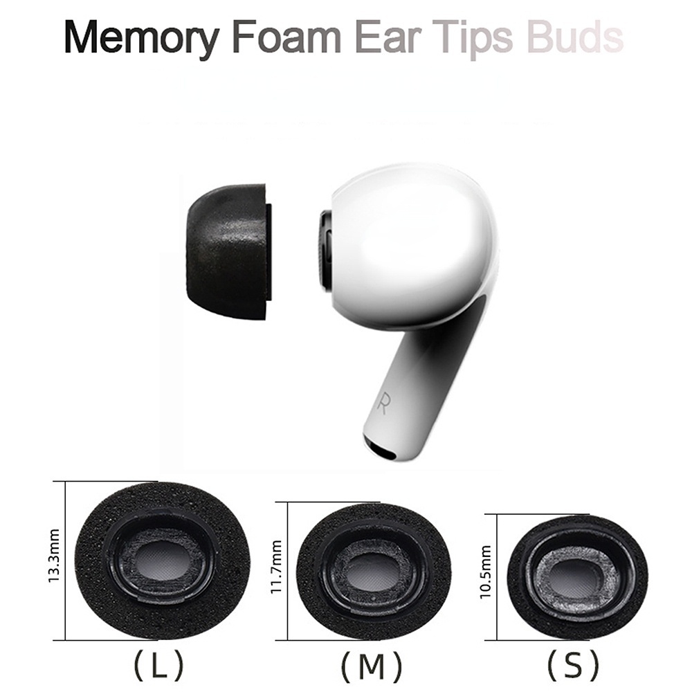 S/M/L Noise Isolate Memory Foam Ear Tips for Airpods Pro, Replacement