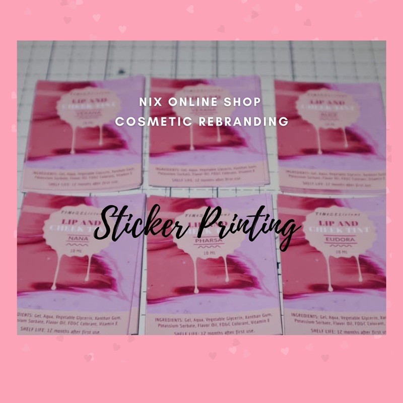 Liptint Sticker Printing for 10ml roller bottle (15 pcs) Shopee