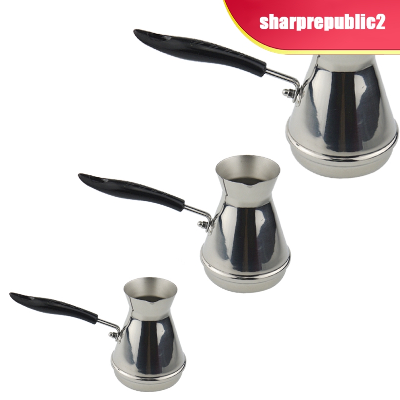 Stainless Steel Turkish Greek Coffee Pot Stovetop Coffee Maker Briki