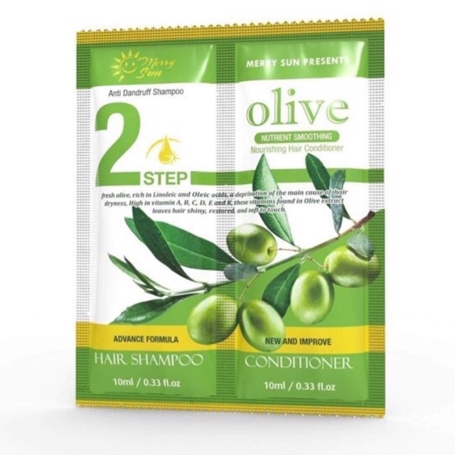 Merry Sun Olive hair shampoo/Conditioner (sachet) Shopee Philippines