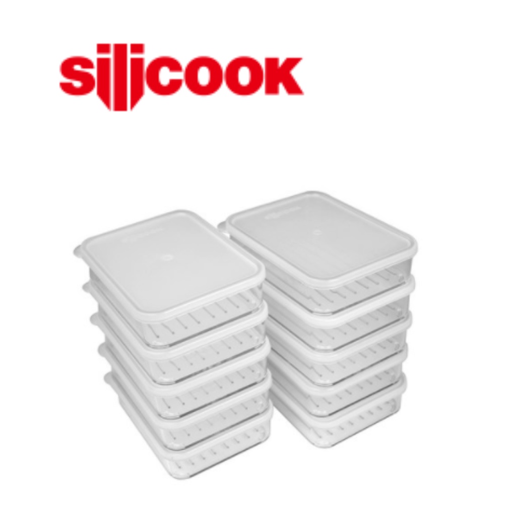 [silicook] Korean Refrigerator Food Storage Container 10PCS/ & tray