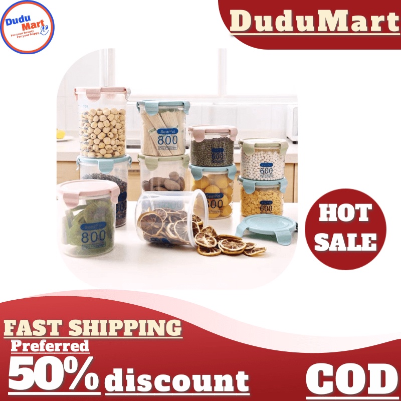 Plastic Sealed Food Storage Container Seal Pot Seasoning Airtight Jar Spice Container /1000ml