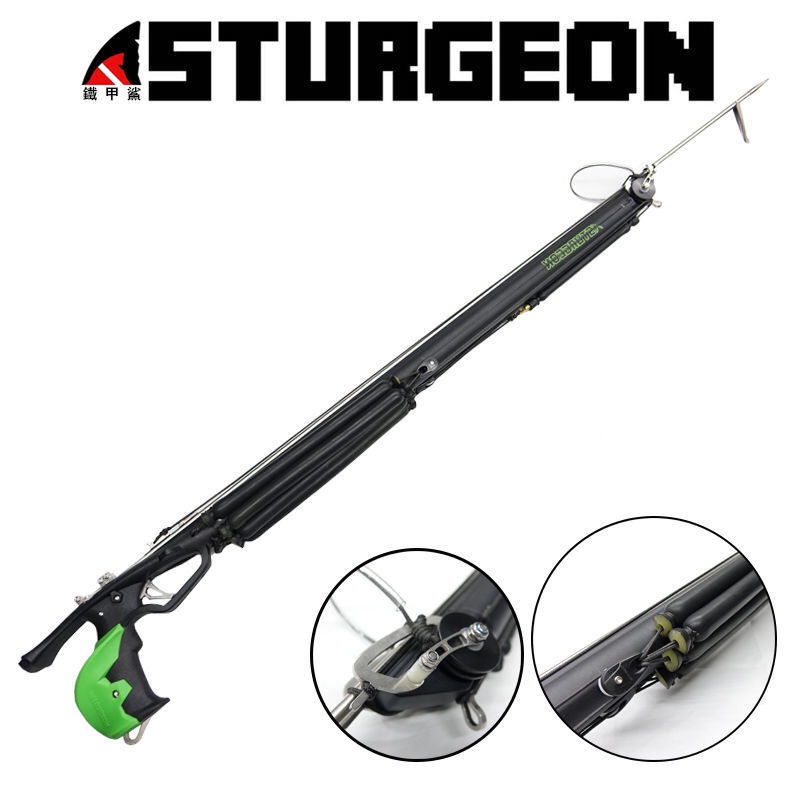 Iron armored shark inverter roller carbon fiber spear gun automatic deepsea diving spear gun