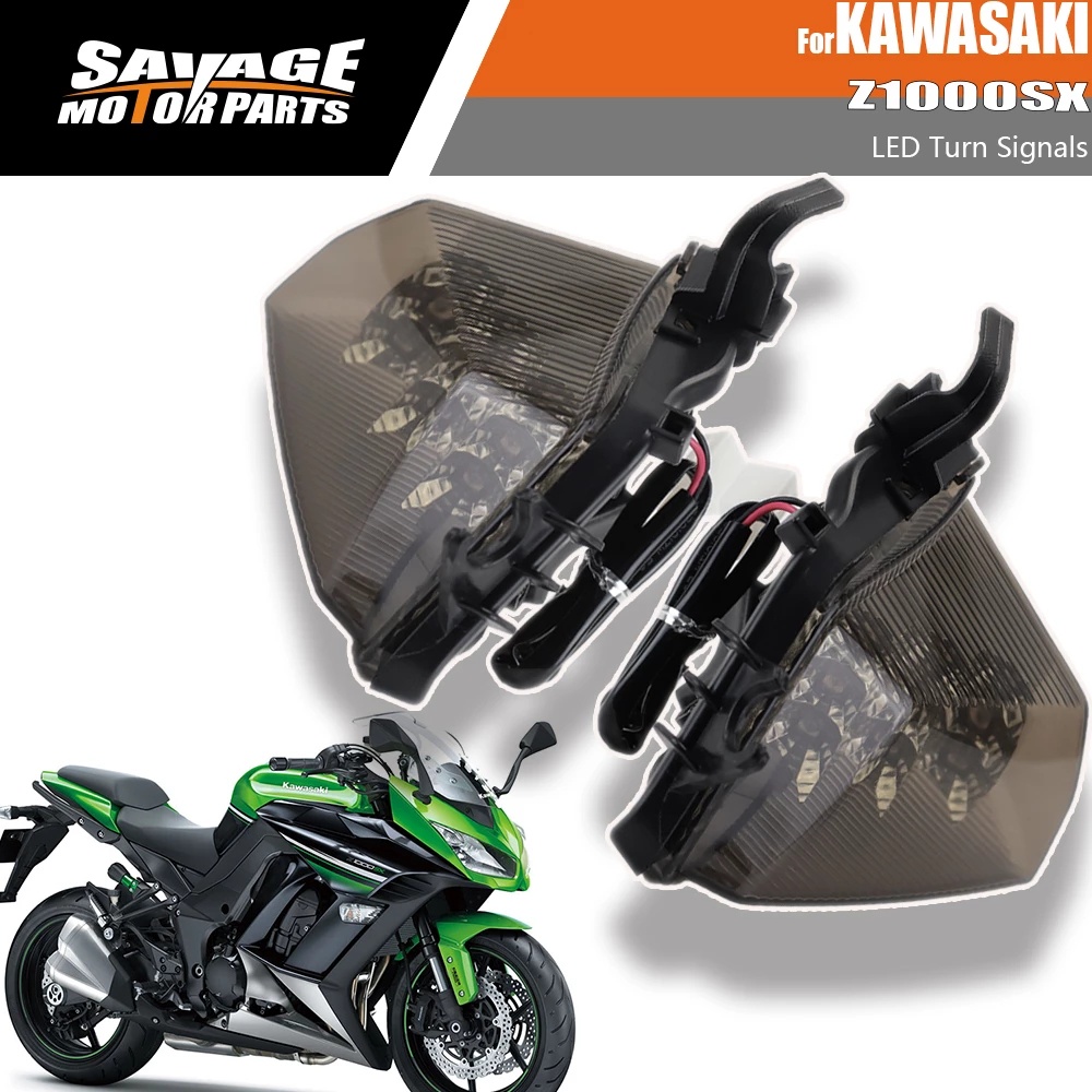 Front LED Turn Signals For KAWASAKI Z1000SX NINJA 1000 1000R Motorcycle