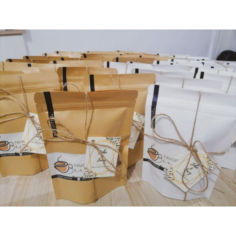 Pack of 3pcs Coffee Drip Souvenirs Giveaways with String & Customized