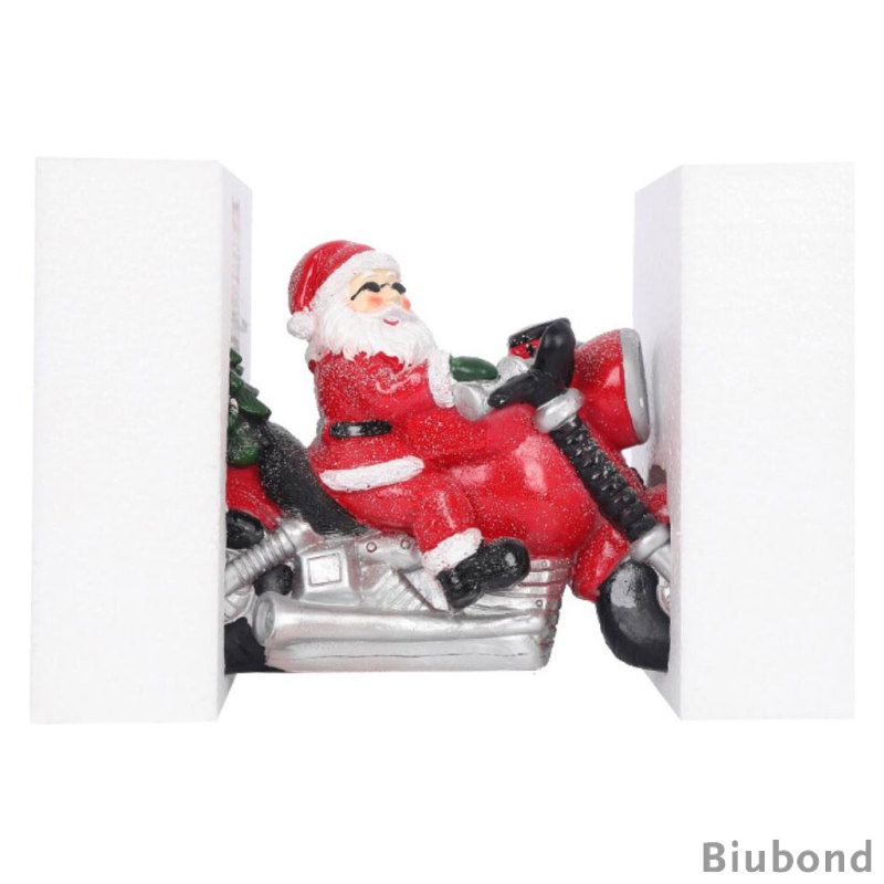 Lighted Christmas Inflatable Santa Claus on Motorcycle Blow up 7