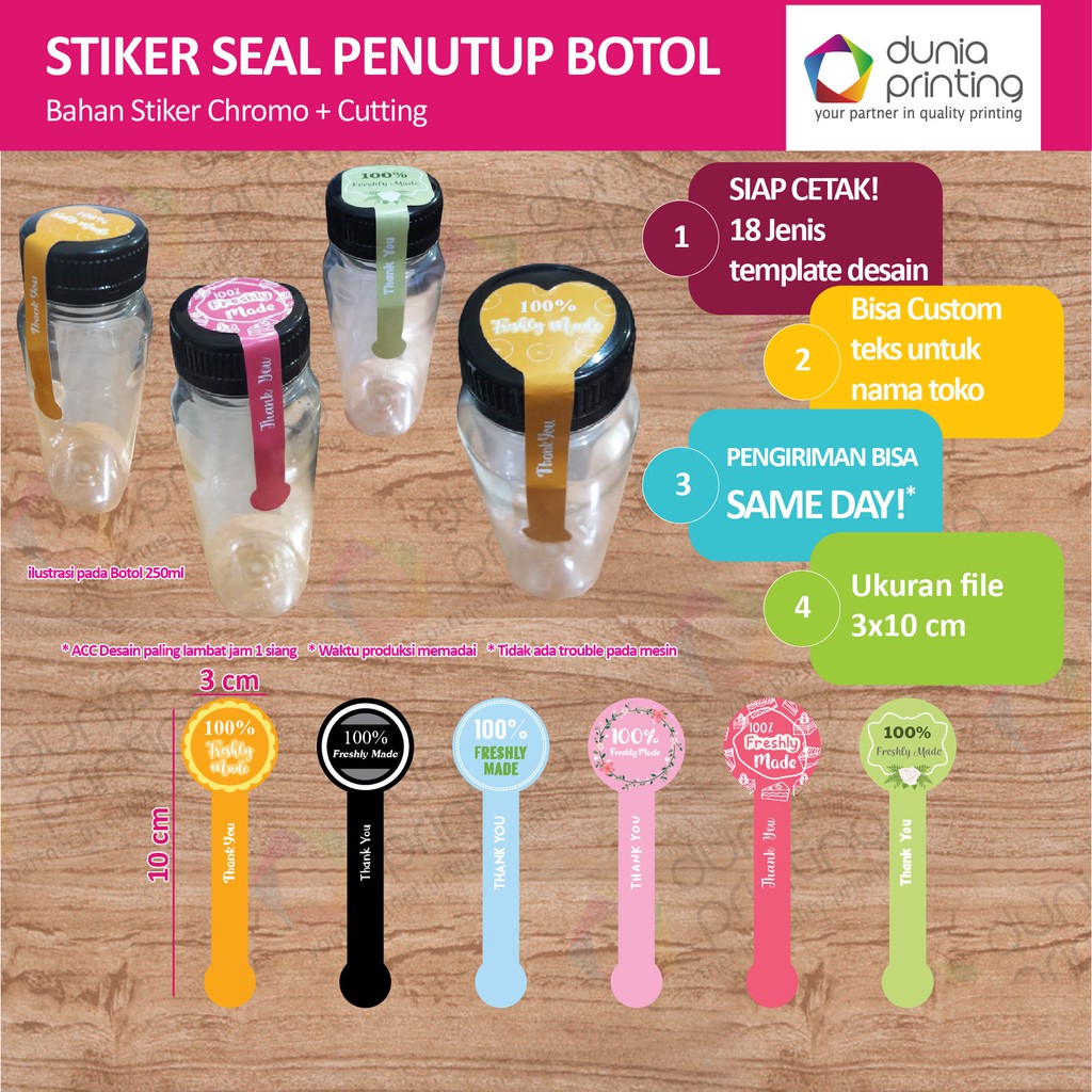 Economical Bottle Seal Sticker Diameter 3cm Length 10cm Shopee