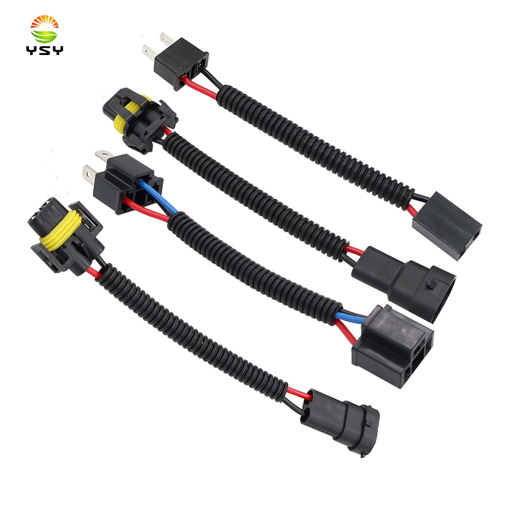 2pcs H7 H4 H11 9005 9006 car headlight Bulb Holder Extension Auto Wire