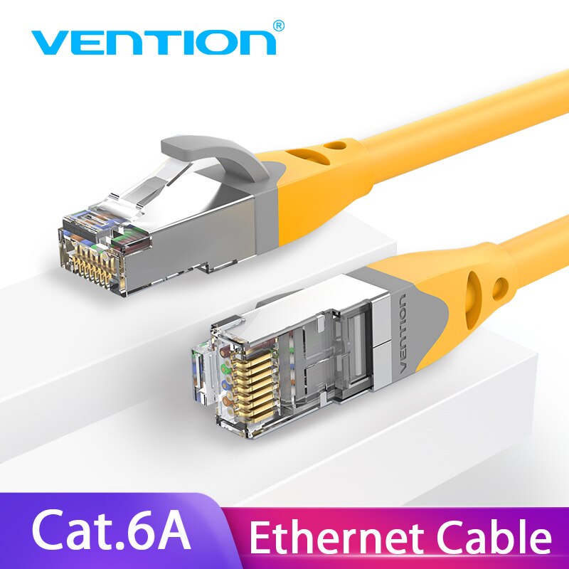 Vention Cat6A Cable Double Shielded RJ45 10Gbps High Speed Network Patch Cord for