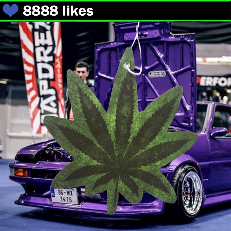 JDM Style Car Rear View Mirrow Pendent Air Freshener JDM LEAF Interior