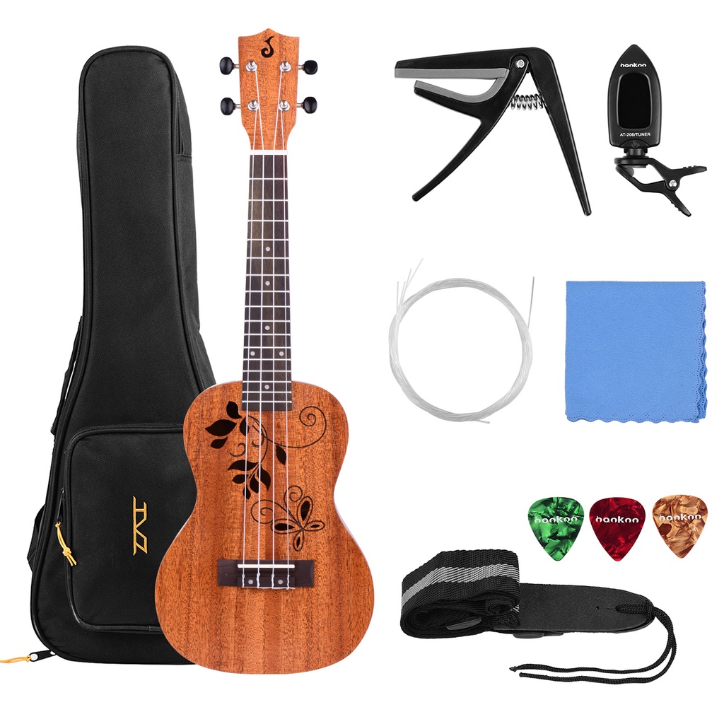 Jaoques 23inch Concert Ukulele Kit 4 String Acoustic Beginner Hawai