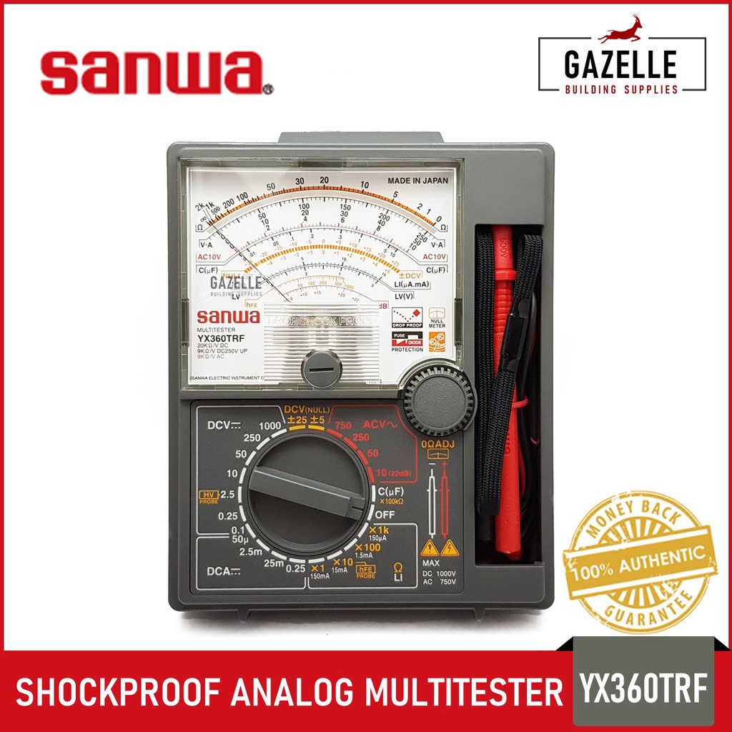 Sanwa Analog Multitester Multimeter Tester YX361TR / YX360TRF Shopee