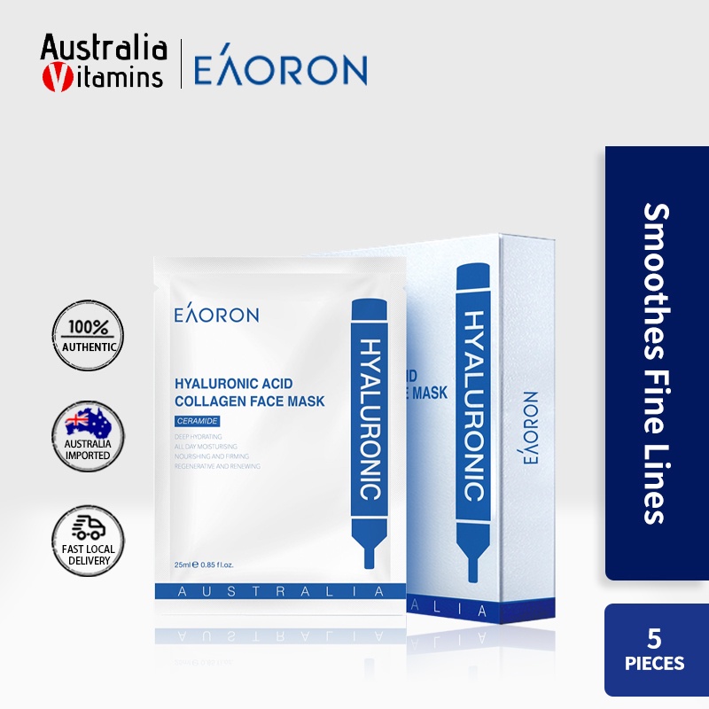 Eaoron Hyaluronic Acid Collagen Hydrating Face Mask 25ml 5 Piece