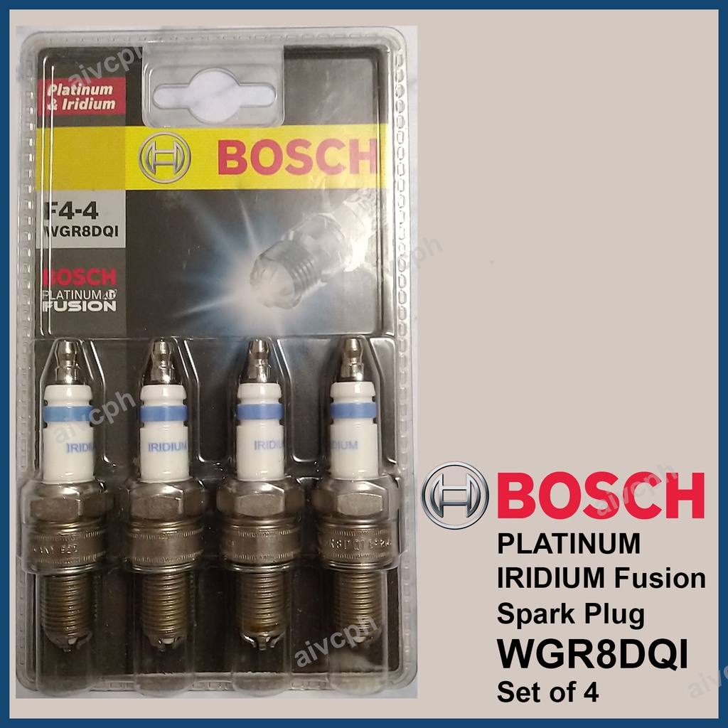 Bosch WGR8DQI Spark Plug (Set of 4) Platinum Iridium Fusion (Cross