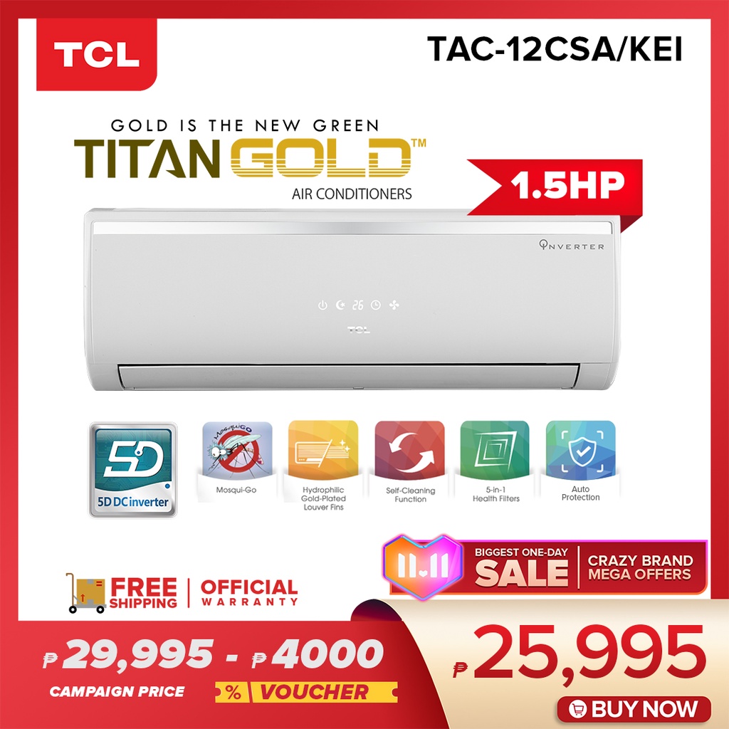 Sa stock Mabilis na paghahat id TCL TAC12CSA/KEI 1.5 hp Inverter Split