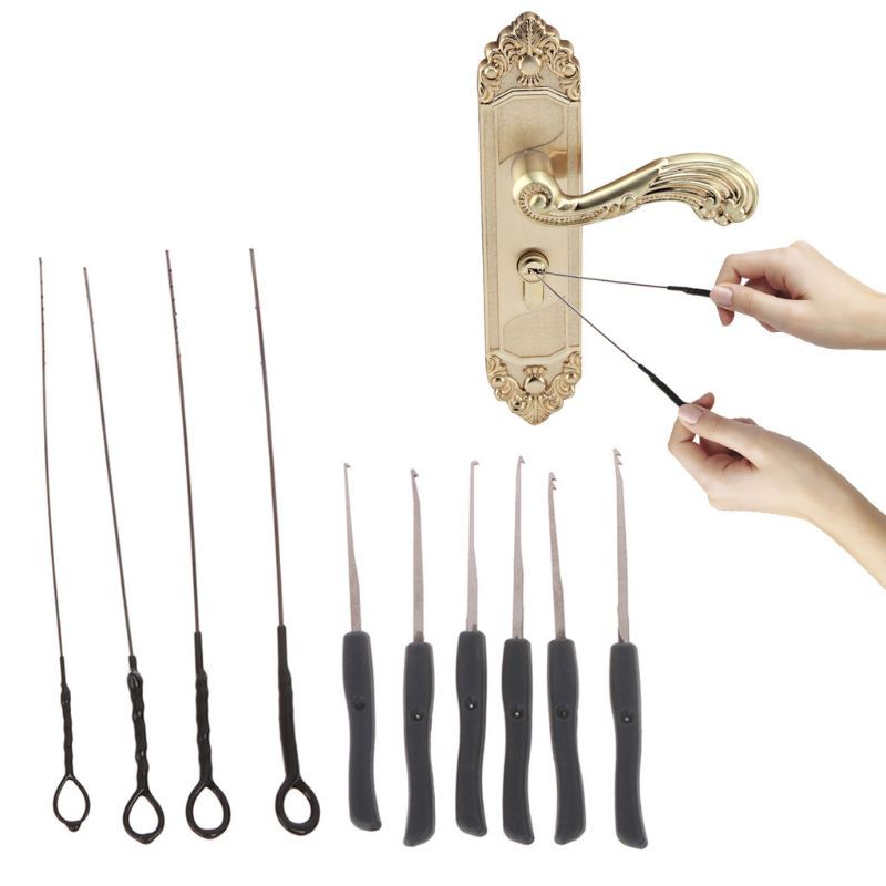 10Pc/Set Lock Pick Set Broken Key Remove Auto Locksmith Tools Key